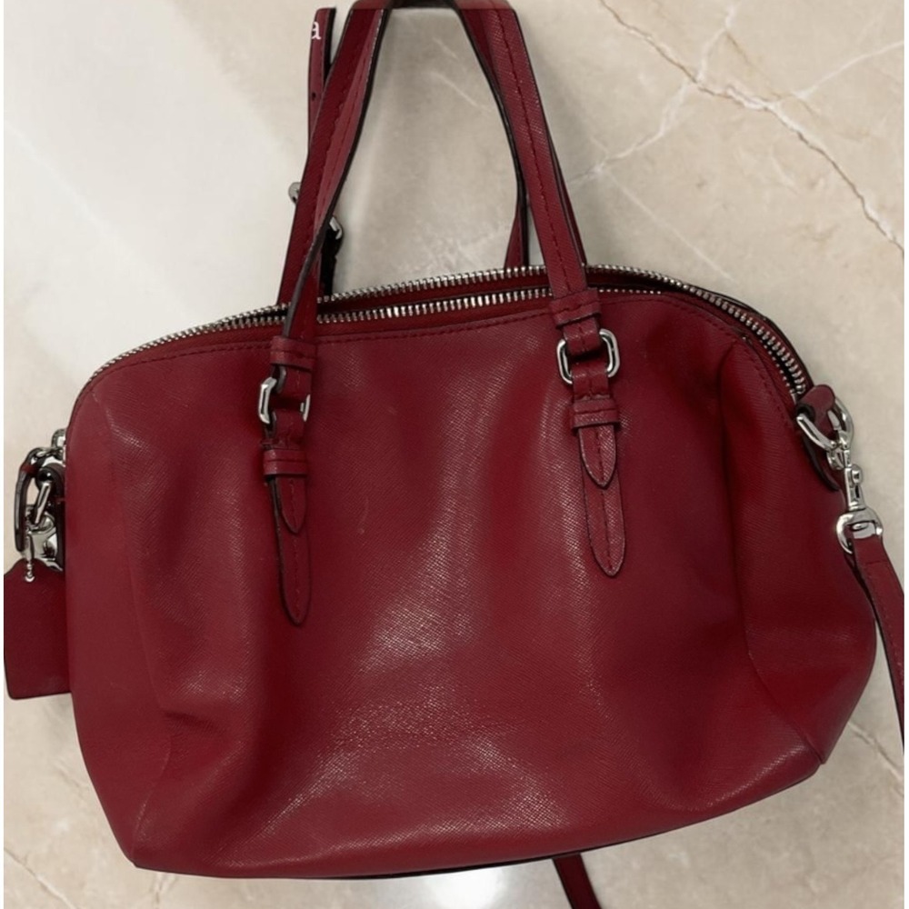 Coach Peyton Bennett Mini Satchel Red Leather Crossbody Dome Classic y2k F50430 - Picture 4 of 11